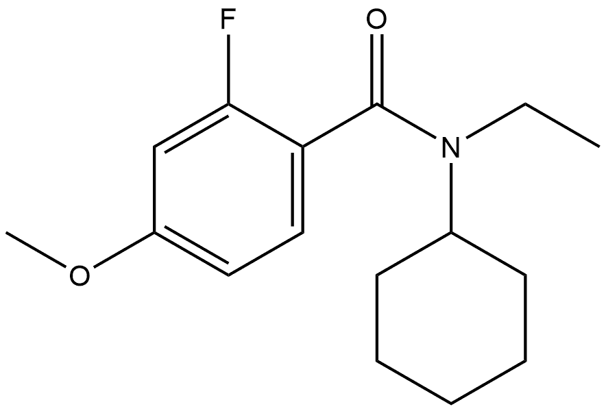 N-Cyclohexyl-N-ethyl-2-fluoro-4-methoxybenzamide Structure