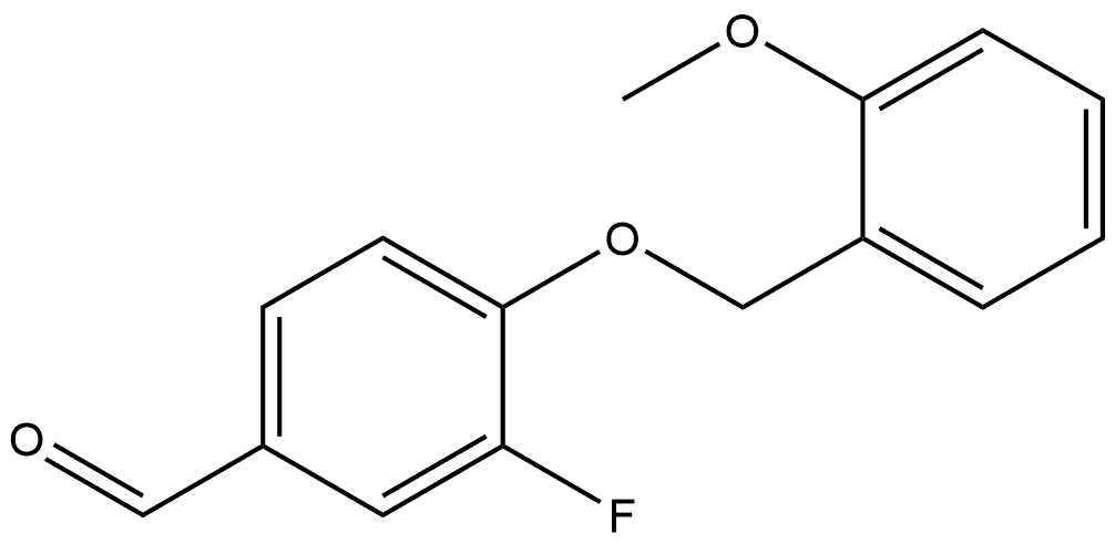 3-Fluoro-4-[(2-methoxyphenyl)methoxy]benzaldehyde Structure