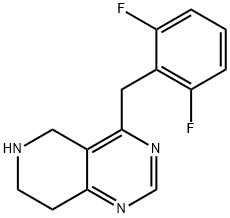 Pyrido[4,3-d]pyrimidine, 4-[(2,6-difluorophenyl)methyl]-5,6,7,8-tetrahydro- Structure