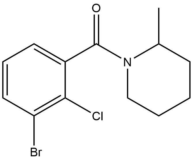 (3-Bromo-2-chlorophenyl)(2-methyl-1-piperidinyl)methanone Structure