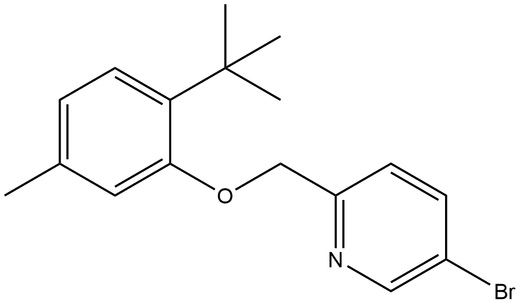 5-Bromo-2-[[2-(1,1-dimethylethyl)-5-methylphenoxy]methyl]pyridine Structure