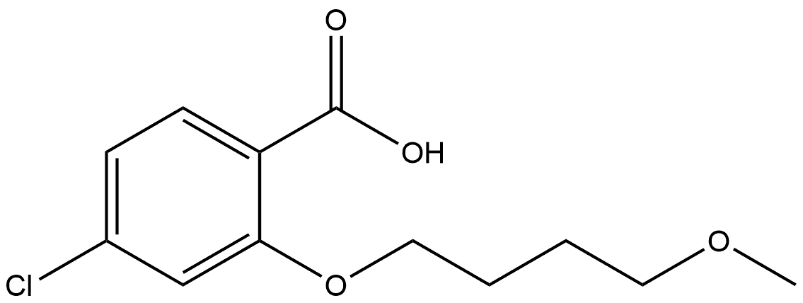 4-Chloro-2-(4-methoxybutoxy)benzoic acid Structure