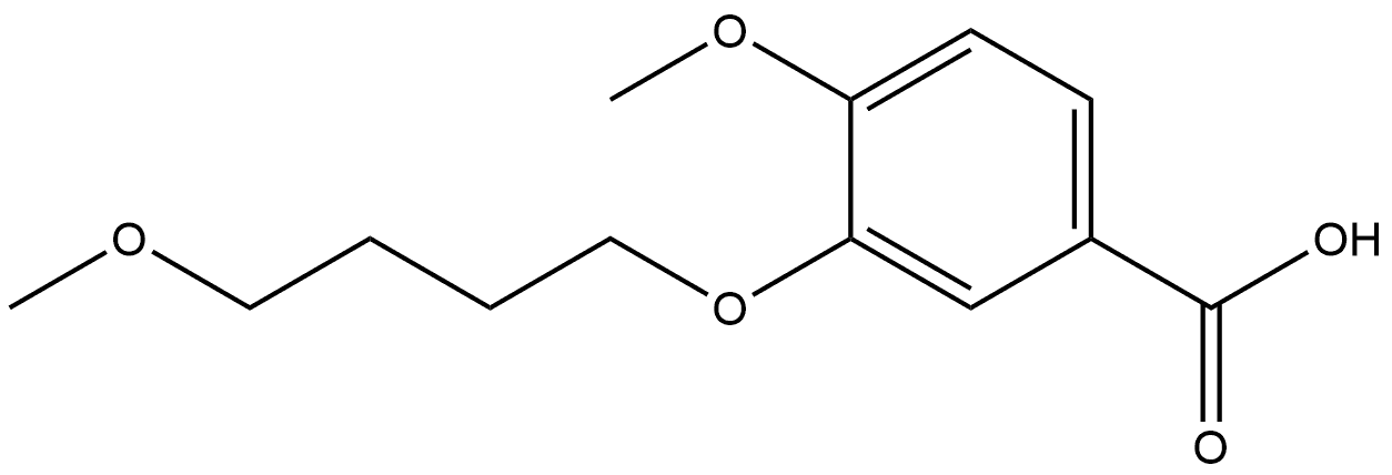 4-Methoxy-3-(4-methoxybutoxy)benzoic acid Structure