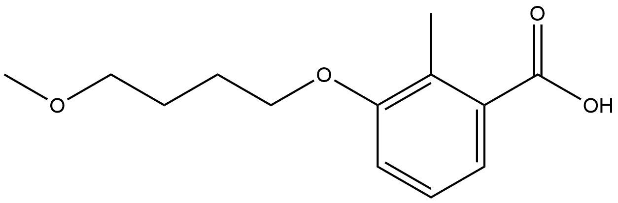 3-(4-Methoxybutoxy)-2-methylbenzoic acid Structure