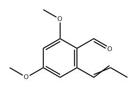 Benzaldehyde, 2,4-dimethoxy-6-(1-propen-1-yl)- 구조식 이미지