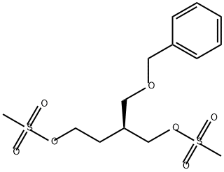 1,4-Butanediol, 2-[(phenylmethoxy)methyl]-, 1,4-dimethanesulfonate, (2R)- Structure