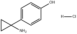 Phenol, 4-(1-aminocyclopropyl)-, hydrochloride (1:1) Structure