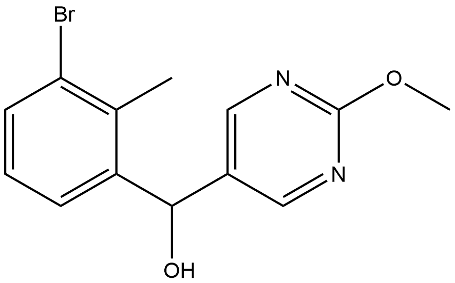 α-(3-Bromo-2-methylphenyl)-2-methoxy-5-pyrimidinemethanol Structure