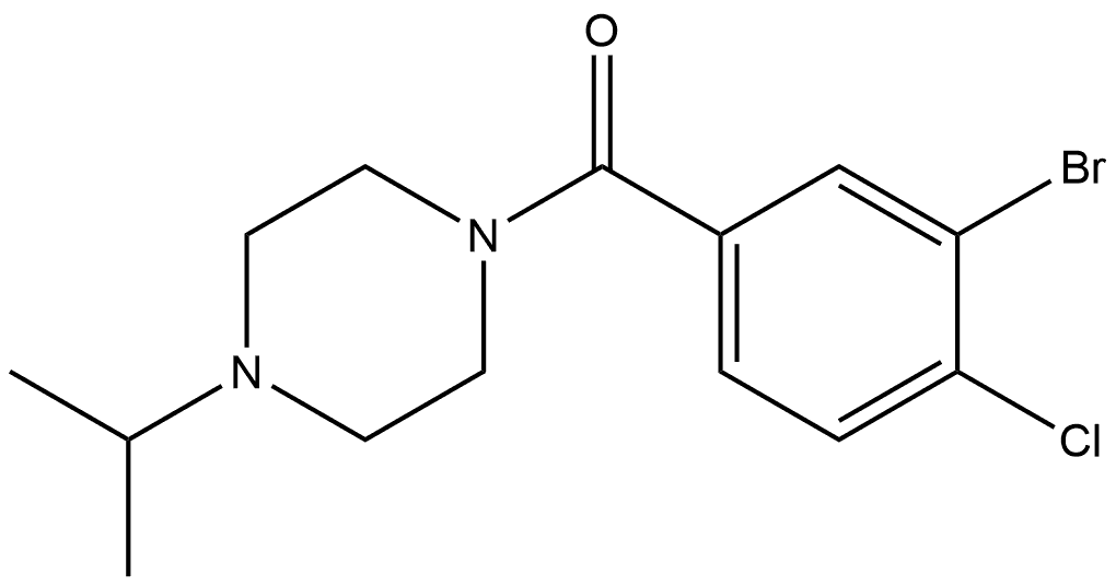 (3-Bromo-4-chlorophenyl)[4-(1-methylethyl)-1-piperazinyl]methanone Structure