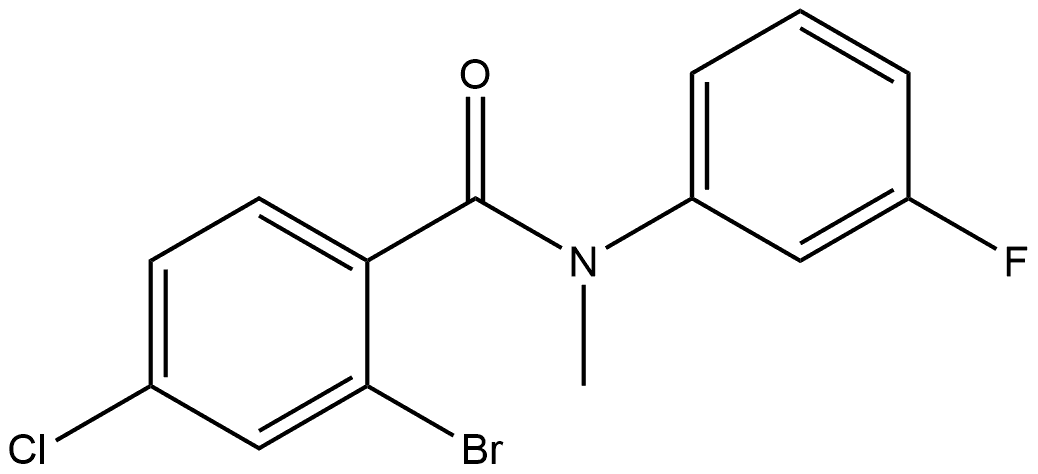 2-Bromo-4-chloro-N-(3-fluorophenyl)-N-methylbenzamide Structure