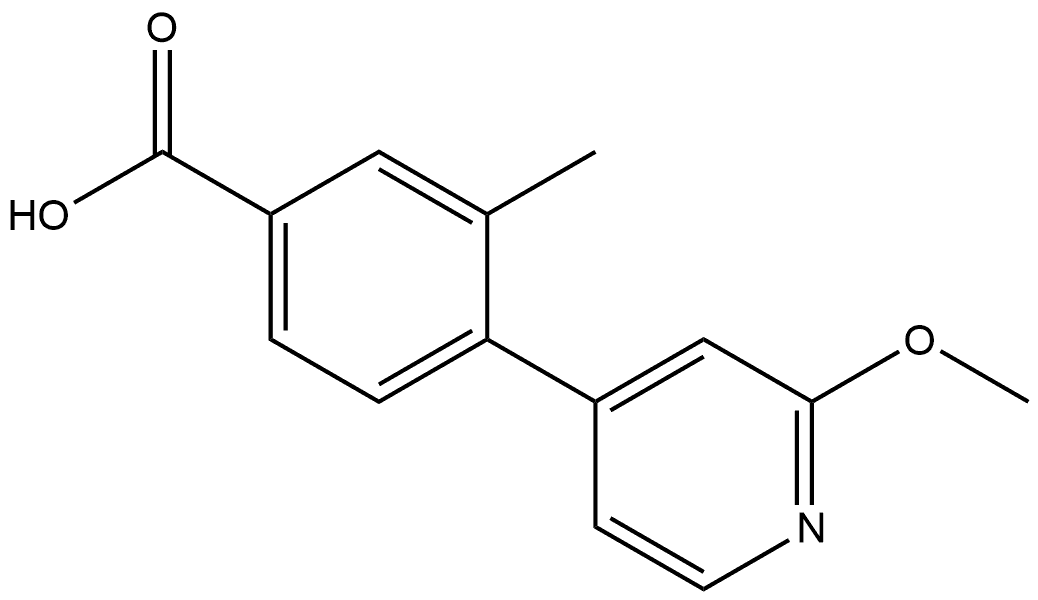 4-(2-Methoxy-4-pyridinyl)-3-methylbenzoic acid Structure