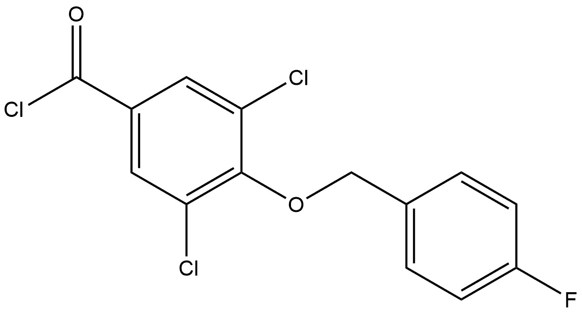 3,5-Dichloro-4-[(4-fluorophenyl)methoxy]benzoyl chloride Structure