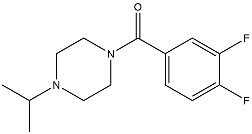 (3,4-Difluorophenyl)[4-(1-methylethyl)-1-piperazinyl]methanone Structure