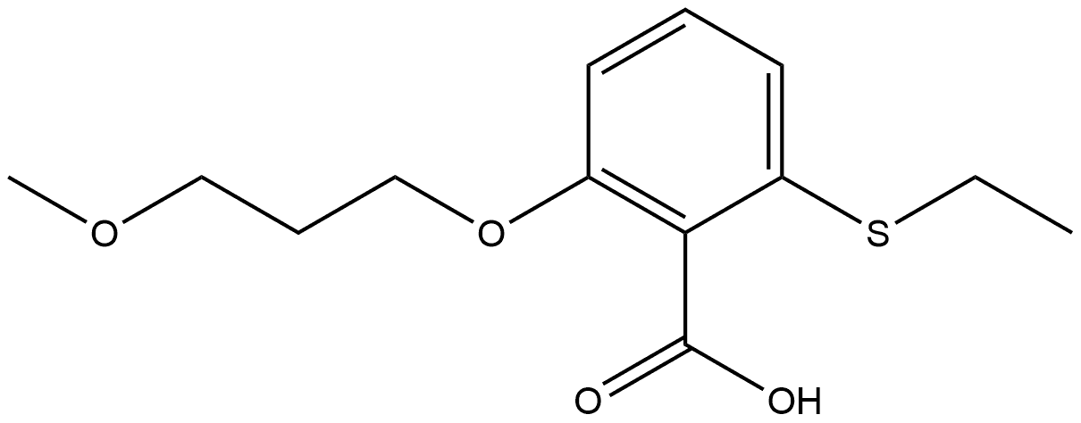 2-(Ethylthio)-6-(3-methoxypropoxy)benzoic acid Structure