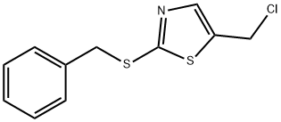 Thiazole, 5-(chloromethyl)-2-[(phenylmethyl)thio]- Structure