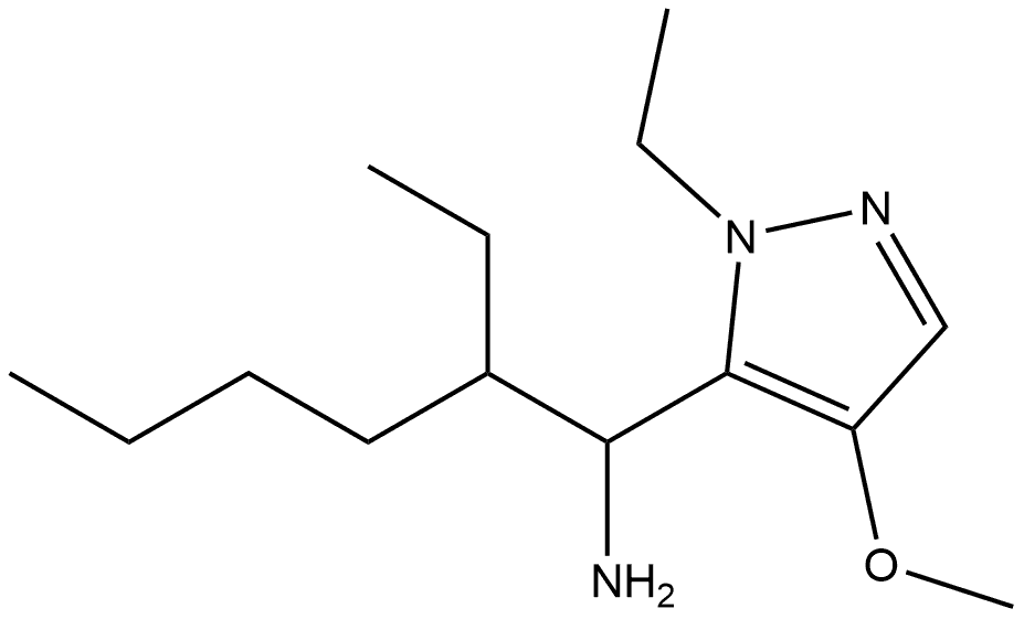 5-(1-amino-2-ethylhexyl)-1-ethyl-4-methoxy-1H-pyrazole Structure