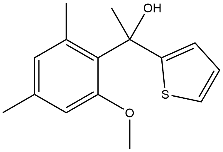 α-(2-Methoxy-4,6-dimethylphenyl)-α-methyl-2-thiophenemethanol Structure