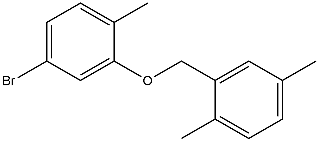 Benzene, 4-bromo-2-[(2,5-dimethylphenyl)methoxy]-1-methyl- Structure