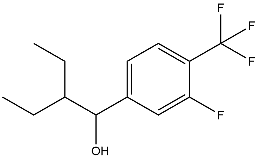 α-(1-Ethylpropyl)-3-fluoro-4-(trifluoromethyl)benzenemethanol Structure