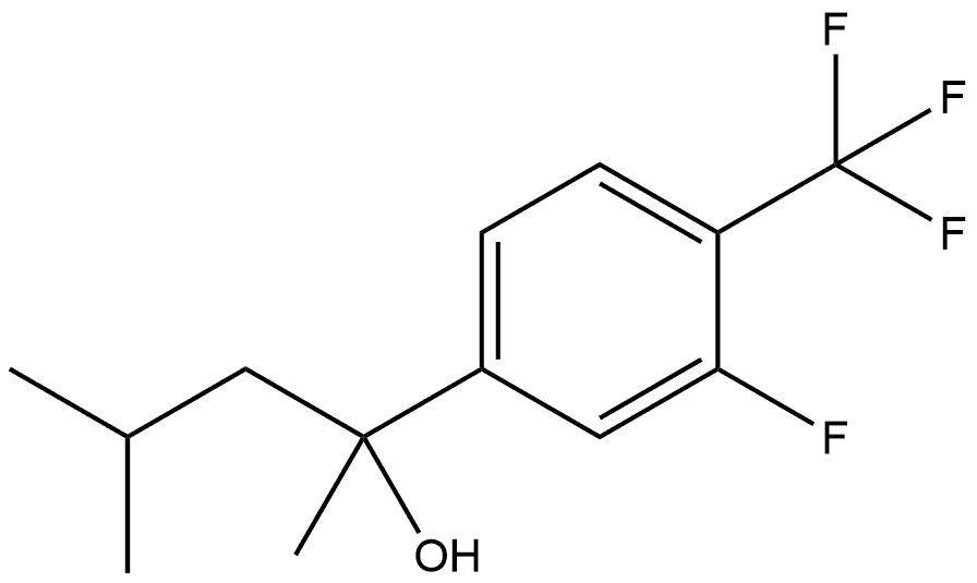 3-Fluoro-α-methyl-α-(2-methylpropyl)-4-(trifluoromethyl)benzenemethanol Structure