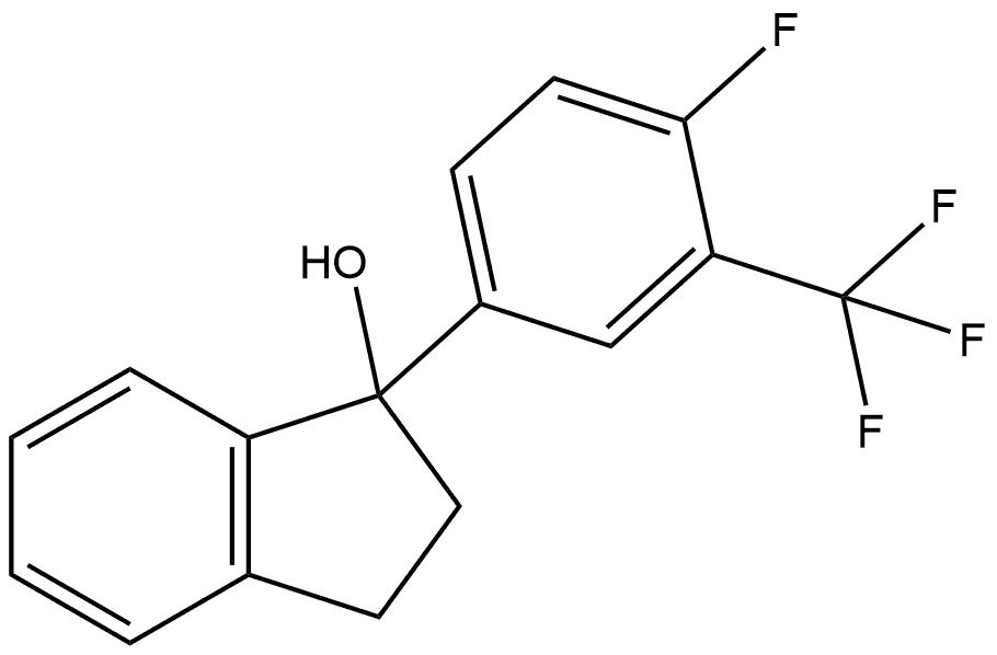 1-[4-Fluoro-3-(trifluoromethyl)phenyl]-2,3-dihydro-1H-inden-1-ol Structure