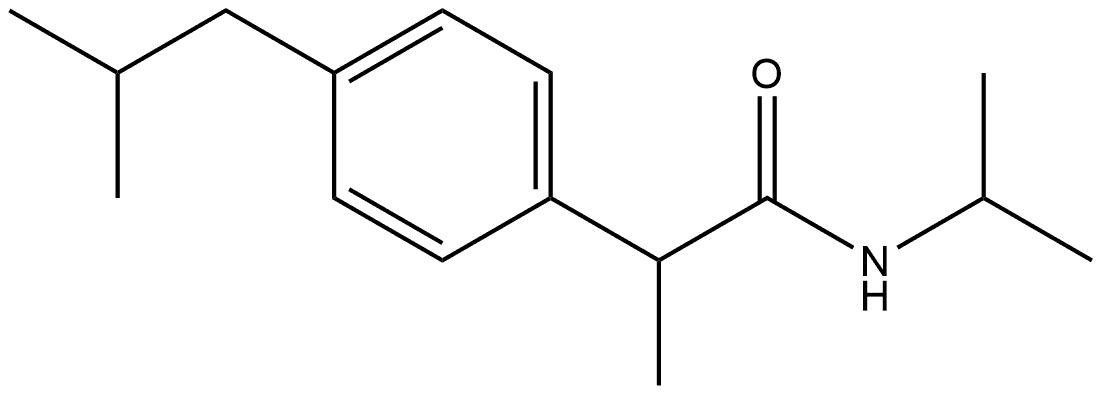 α-Methyl-N-(1-methylethyl)-4-(2-methylpropyl)benzeneacetamide 구조식 이미지