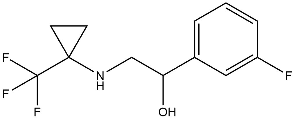 1-(3-fluorophenyl)-2-((1-(trifluoromethyl)cyclopropyl)amino)ethan-1-ol Structure