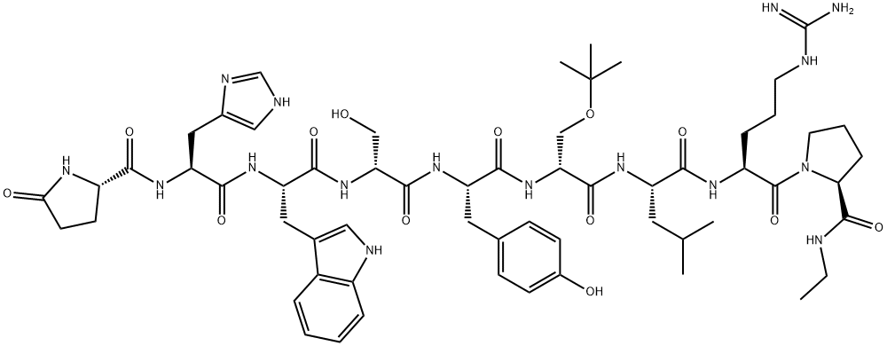 (Des-Gly10,D-Ser4,D-Ser(tBu)6,Pro-NHEt9)-LHRH Structure