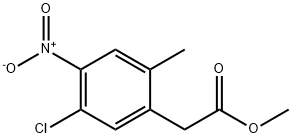 Benzeneacetic acid, 5-chloro-2-methyl-4-nitro-, methyl ester 구조식 이미지