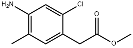 Benzeneacetic acid, 4-amino-2-chloro-5-methyl-, methyl ester 구조식 이미지