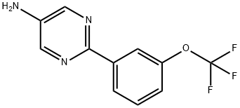 5-Pyrimidinamine, 2-[3-(trifluoromethoxy)phenyl]- Structure