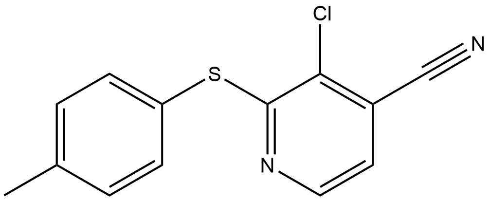 3-Chloro-2-[(4-methylphenyl)thio]-4-pyridinecarbonitrile Structure