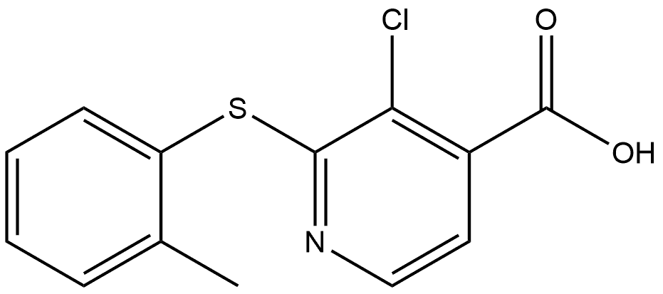 3-Chloro-2-[(2-methylphenyl)thio]-4-pyridinecarboxylic acid Structure