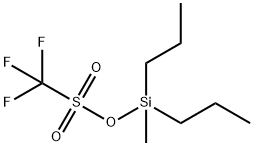 Methanesulfonic acid, 1,1,1-trifluoro-, methyldipropylsilyl ester 구조식 이미지