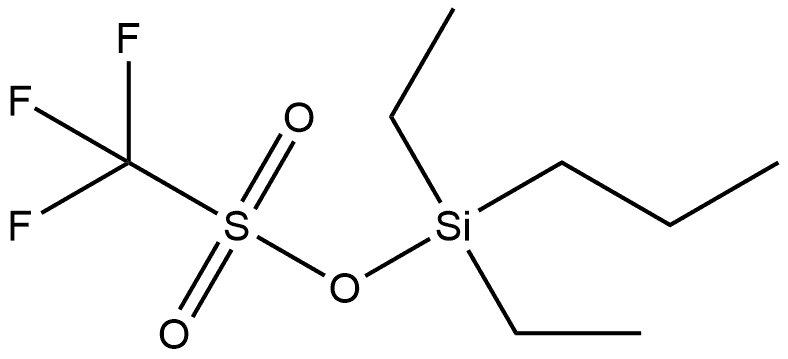 Methanesulfonic acid, 1,1,1-trifluoro-, diethylpropylsilyl ester Structure