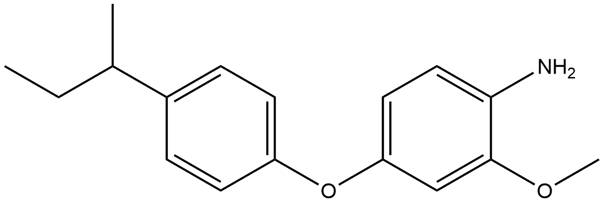 2-Methoxy-4-[4-(1-methylpropyl)phenoxy]benzenamine 구조식 이미지