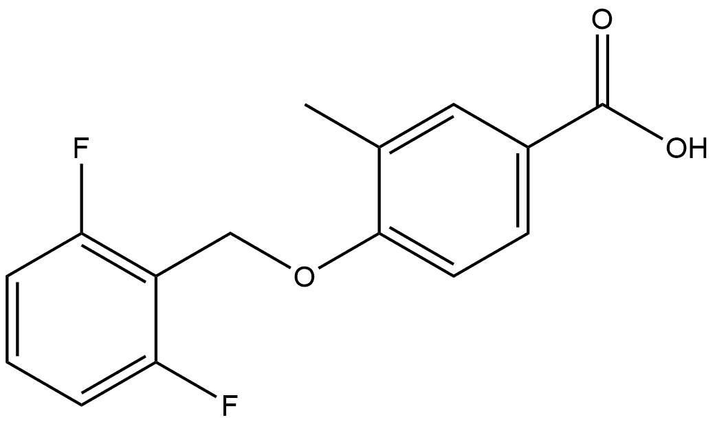 4-[(2,6-Difluorophenyl)methoxy]-3-methylbenzoic acid Structure