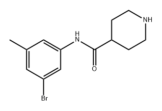 4-Piperidinecarboxamide, N-(3-bromo-5-methylphenyl)- Structure