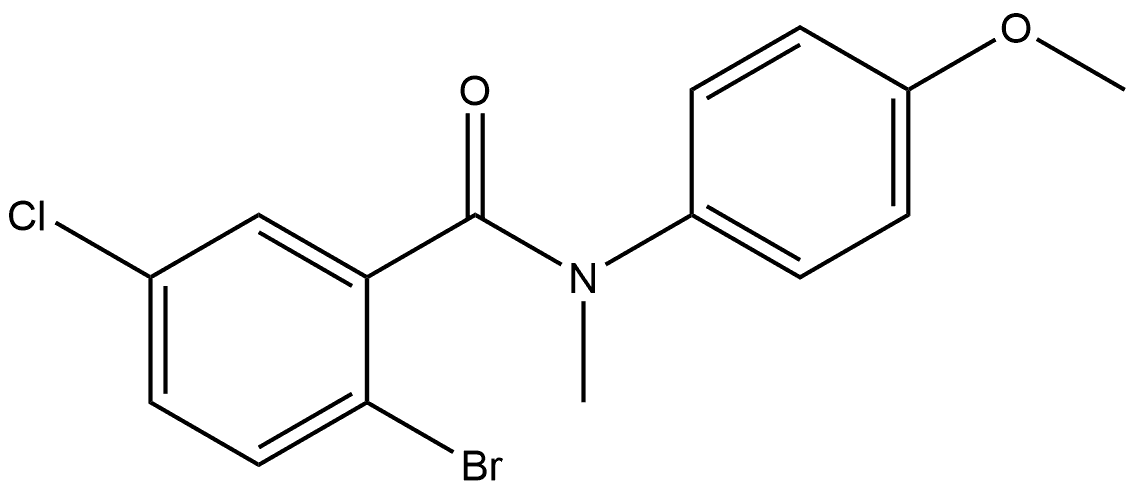 2-Bromo-5-chloro-N-(4-methoxyphenyl)-N-methylbenzamide Structure