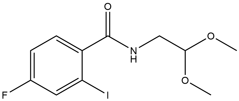 N-(2,2-Dimethoxyethyl)-4-fluoro-2-iodobenzamide Structure