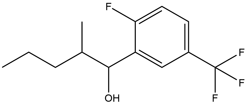 2-Fluoro-α-(1-methylbutyl)-5-(trifluoromethyl)benzenemethanol Structure