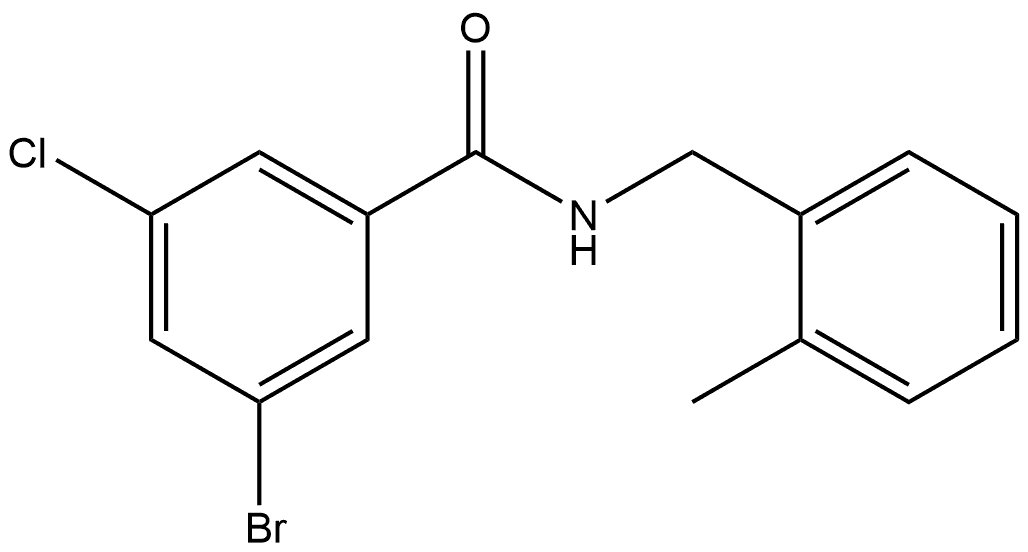 3-Bromo-5-chloro-N-[(2-methylphenyl)methyl]benzamide Structure