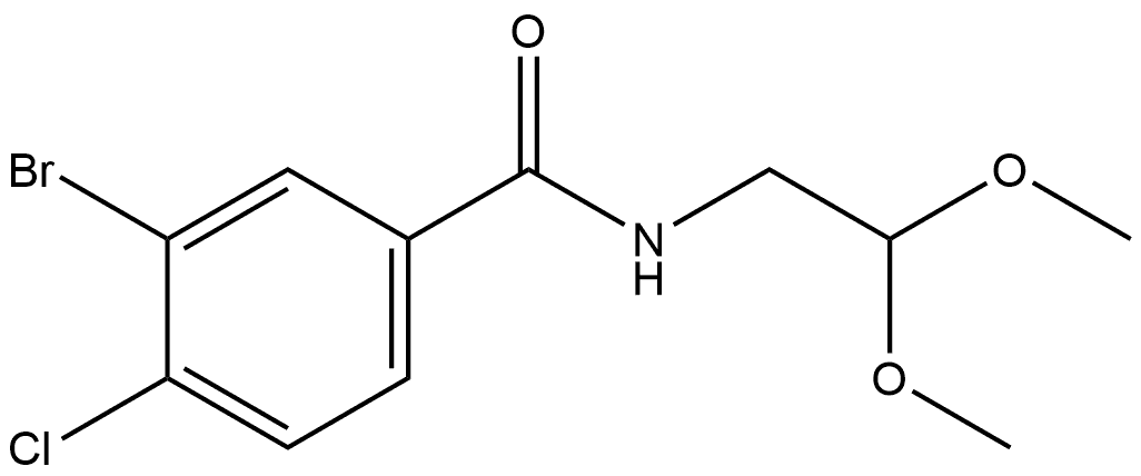 3-Bromo-4-chloro-N-(2,2-dimethoxyethyl)benzamide Structure