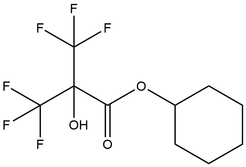 Cyclohexyl 3,3,3-trifluoro-2-hydroxy-2-(trifluoromethyl)propanoate (ACI) Structure