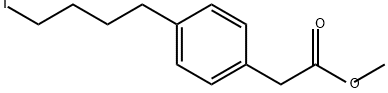 Benzeneacetic acid, 4-(4-iodobutyl)-, methyl ester Structure