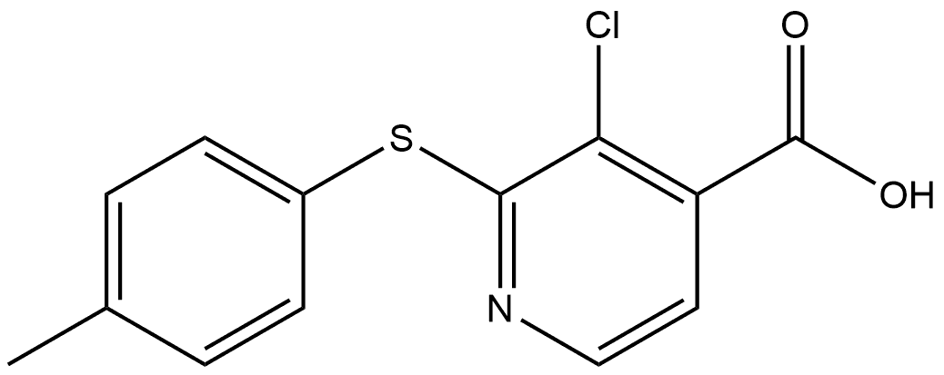 3-Chloro-2-[(4-methylphenyl)thio]-4-pyridinecarboxylic acid Structure
