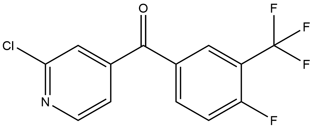 (2-Chloro-4-pyridinyl)[4-fluoro-3-(trifluoromethyl)phenyl]methanone Structure