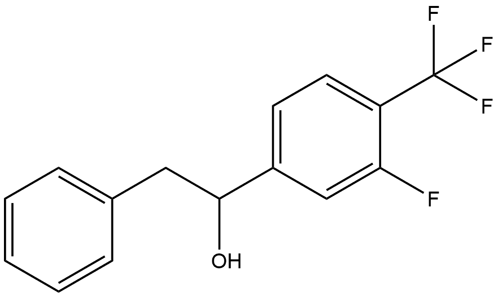 α-[3-Fluoro-4-(trifluoromethyl)phenyl]benzeneethanol Structure