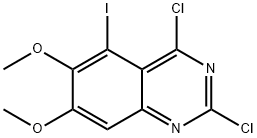 Quinazoline, 2,4-dichloro-5-iodo-6,7-dimethoxy- Structure