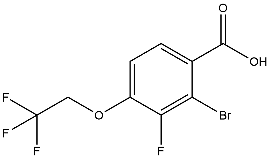 2-Bromo-3-fluoro-4-(2,2,2-trifluoroethoxy)benzoic acid Structure